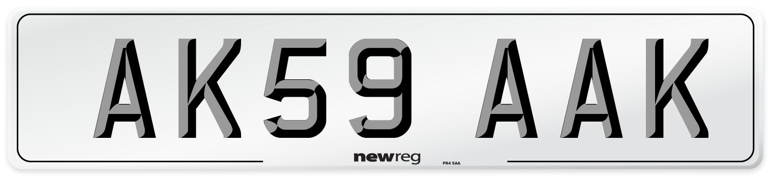 AK59 AAK Number Plate from New Reg